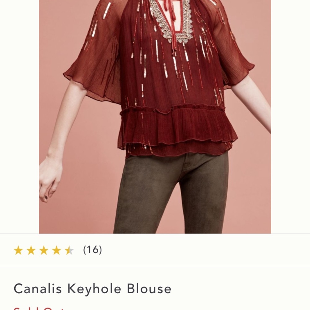 Anthropologie Canalis Keyhole Blouse